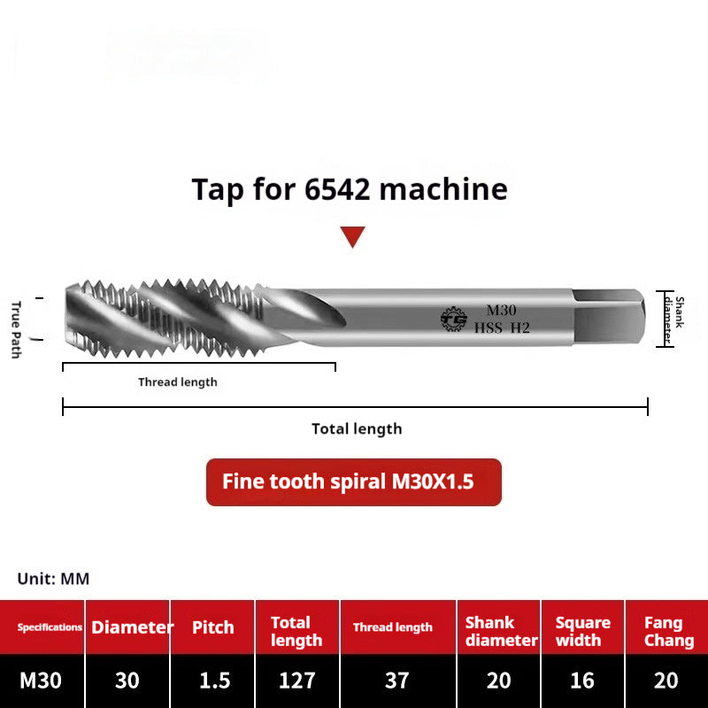 2109-Spiral tap tapping M2 fine tooth iron, aluminum, copper steel, stainless steel, special tapping drill bit M3M4M5M6 Shandong Denso Pricision Tools Co.,Ltd.